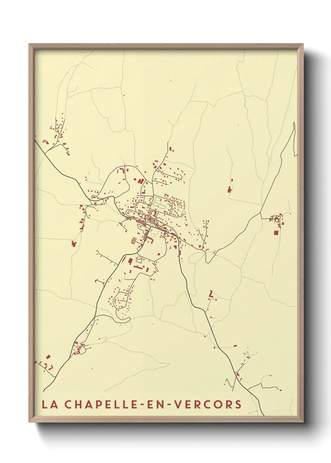Une affiche de carte sur La Chapelle-en-Vercors