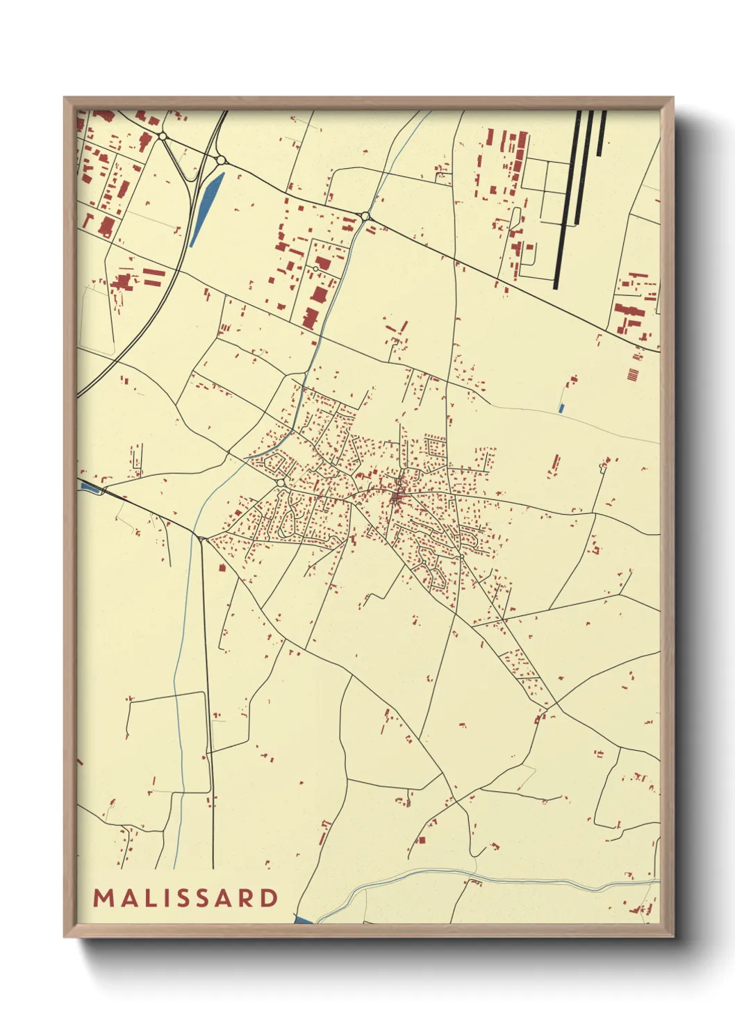 Une affiche de carte sur Malissard