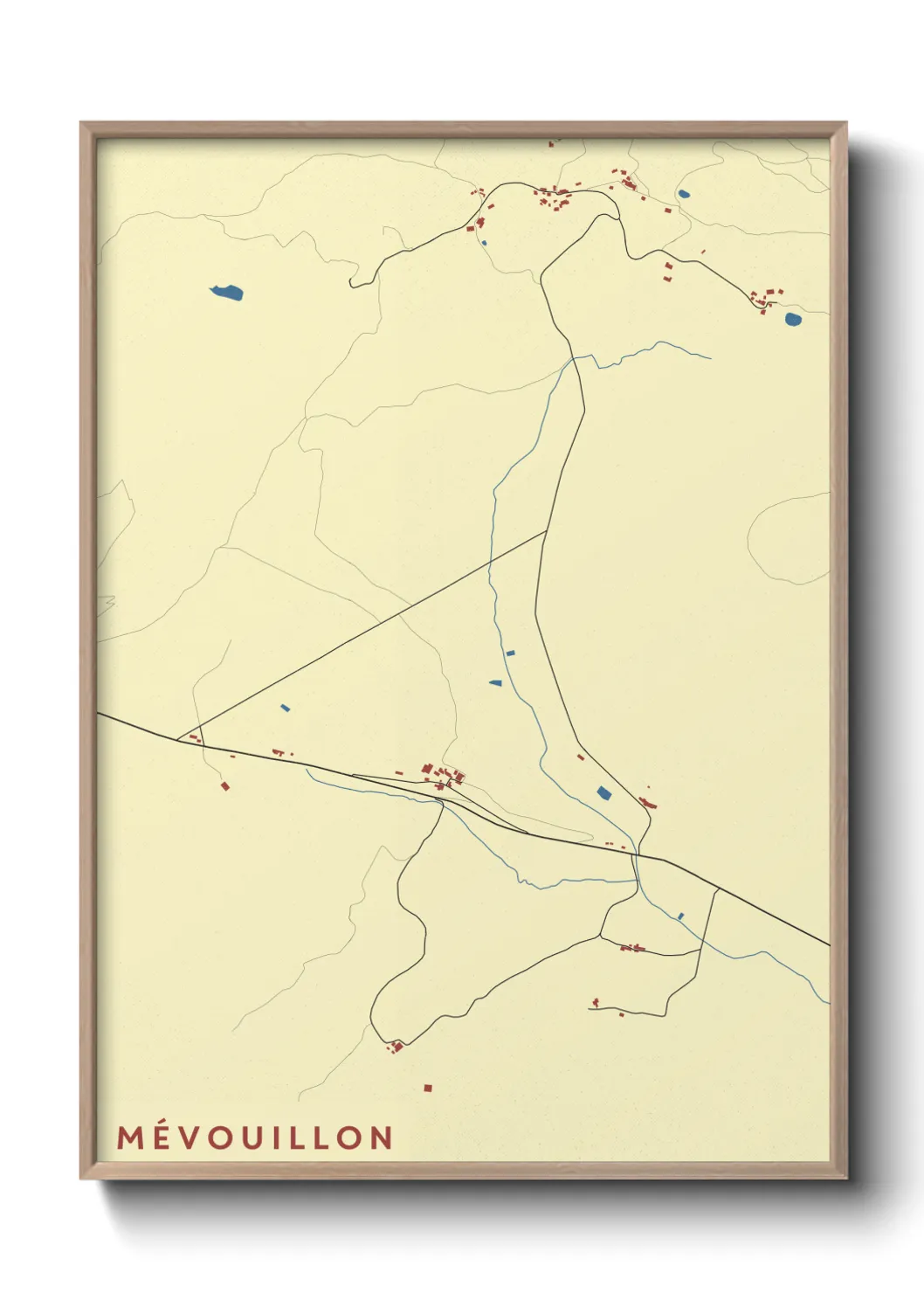 Une affiche de carte sur Mévouillon