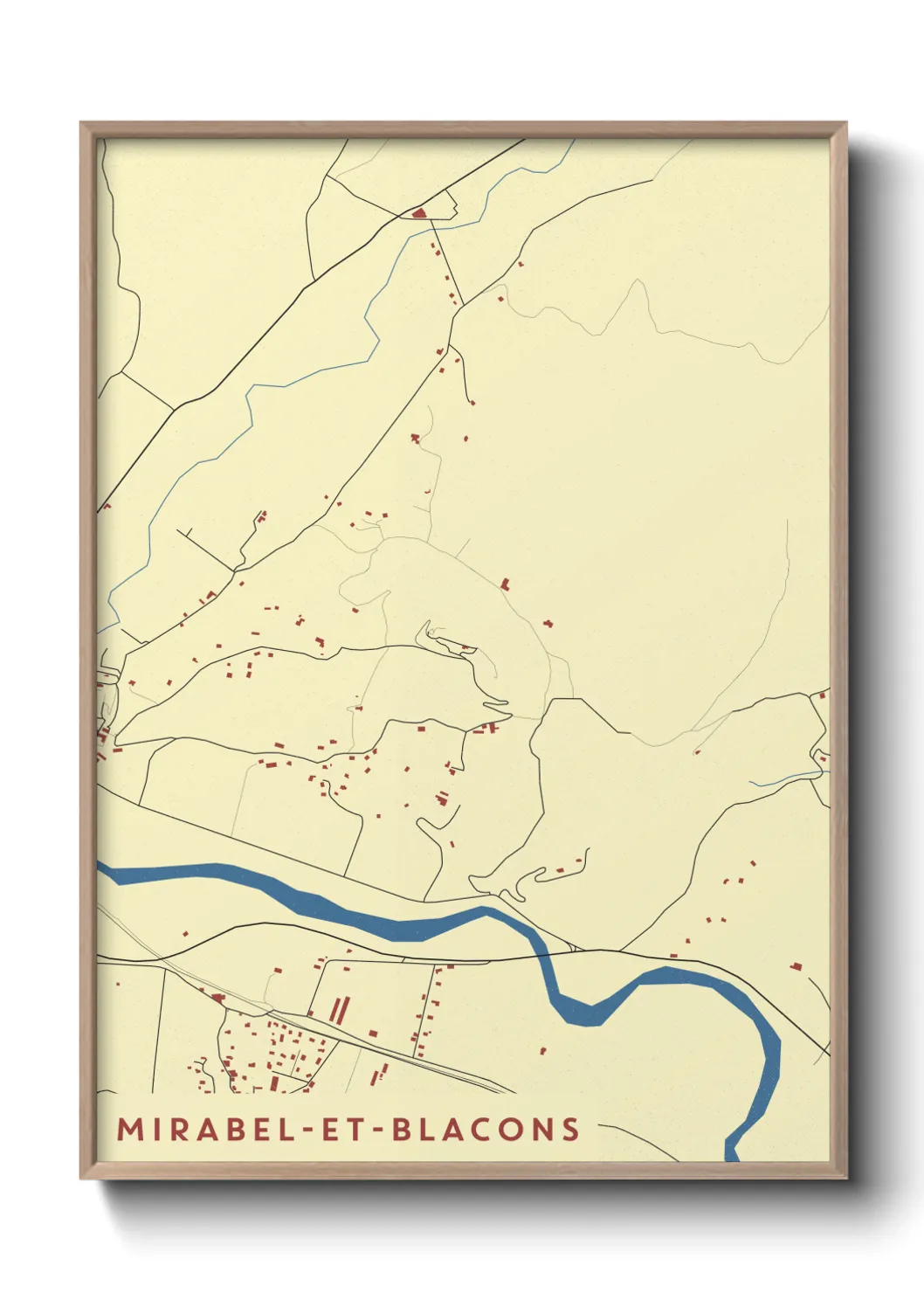 Un poster carteMirabel-et-Blacons