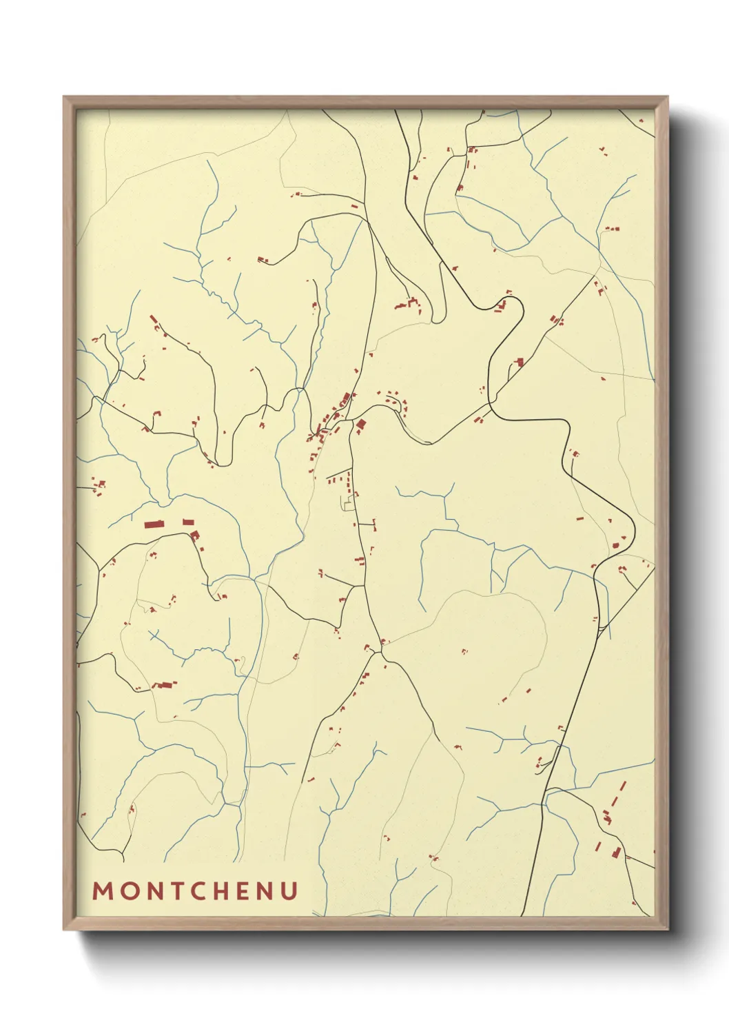 Une affiche de carte sur Montchenu