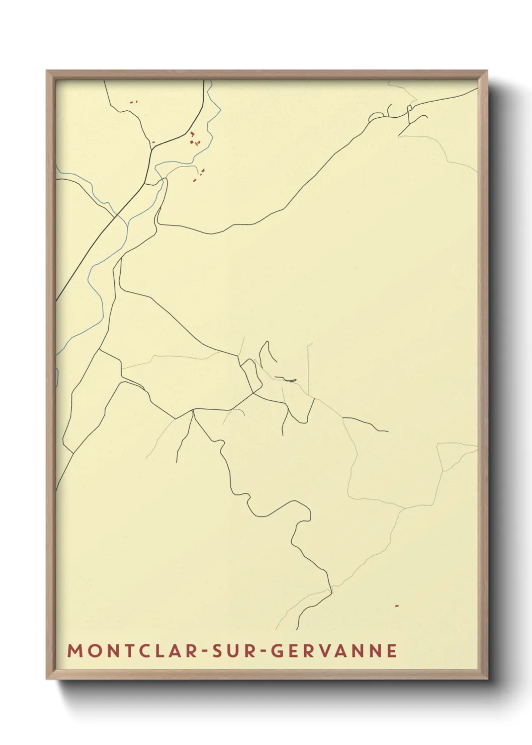 Un poster carteMontclar-sur-Gervanne