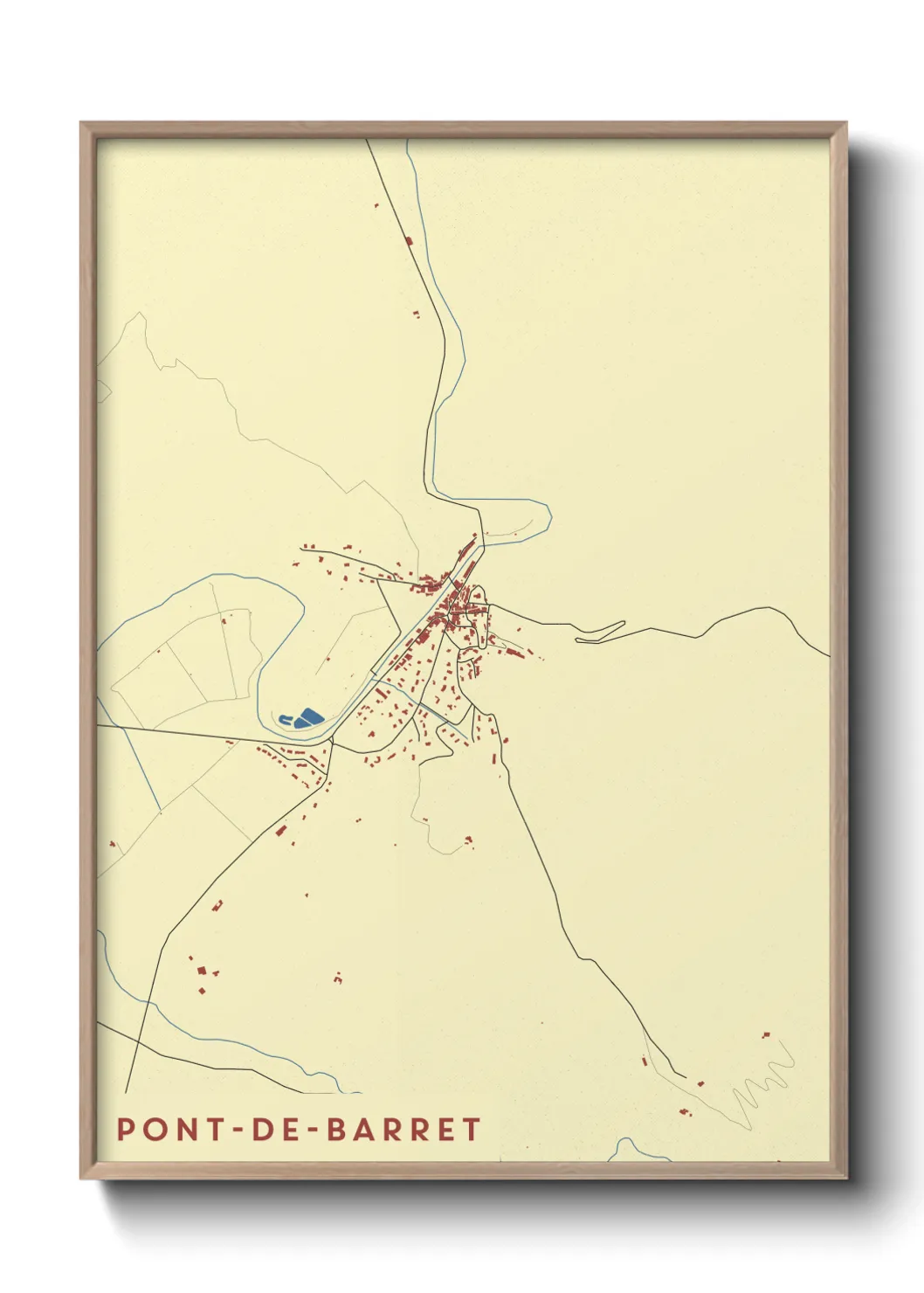 Un poster cartePont-de-Barret
