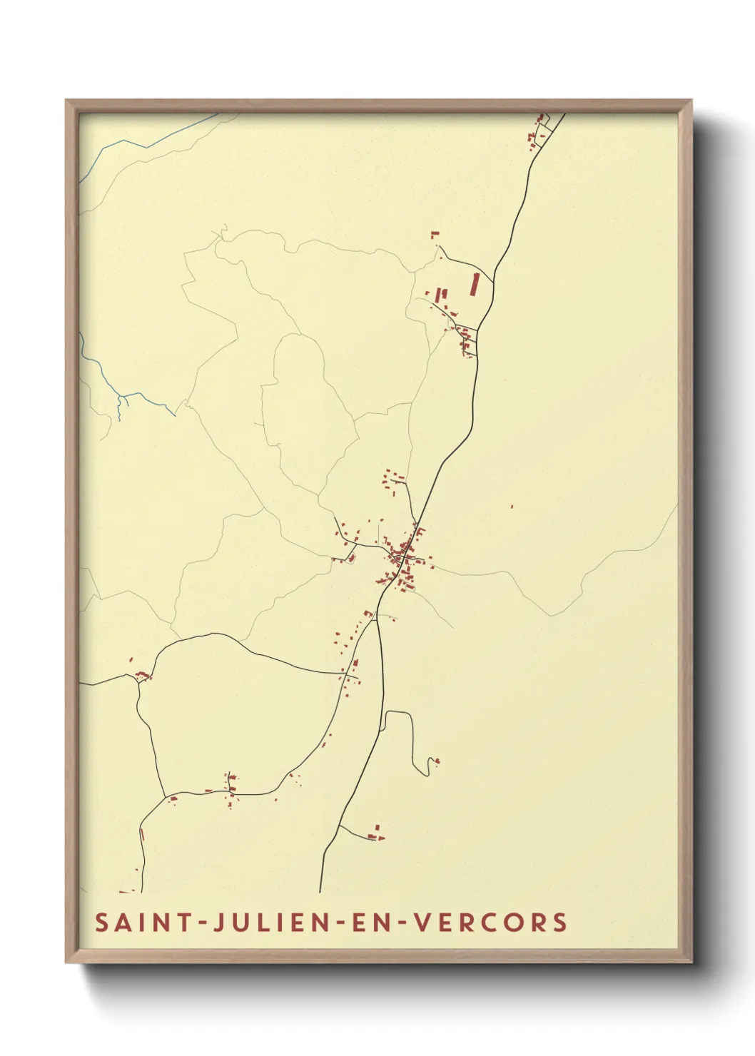 Une affiche de carte sur Saint-Julien-en-Vercors