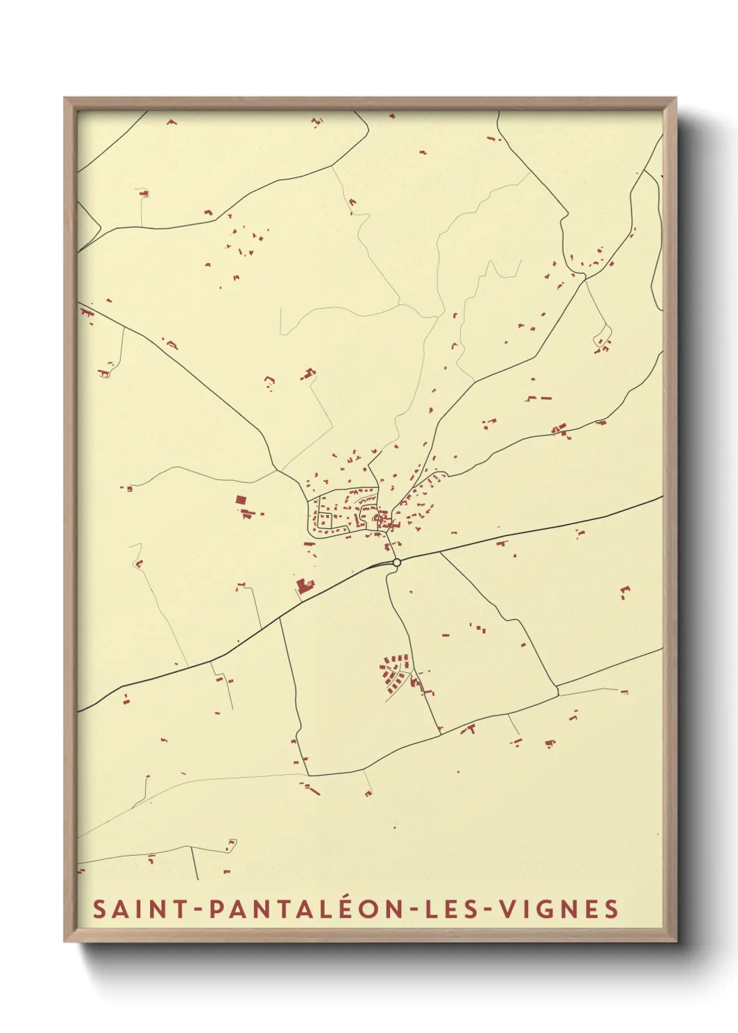 Une affiche de carte sur Saint-Pantaléon-les-Vignes