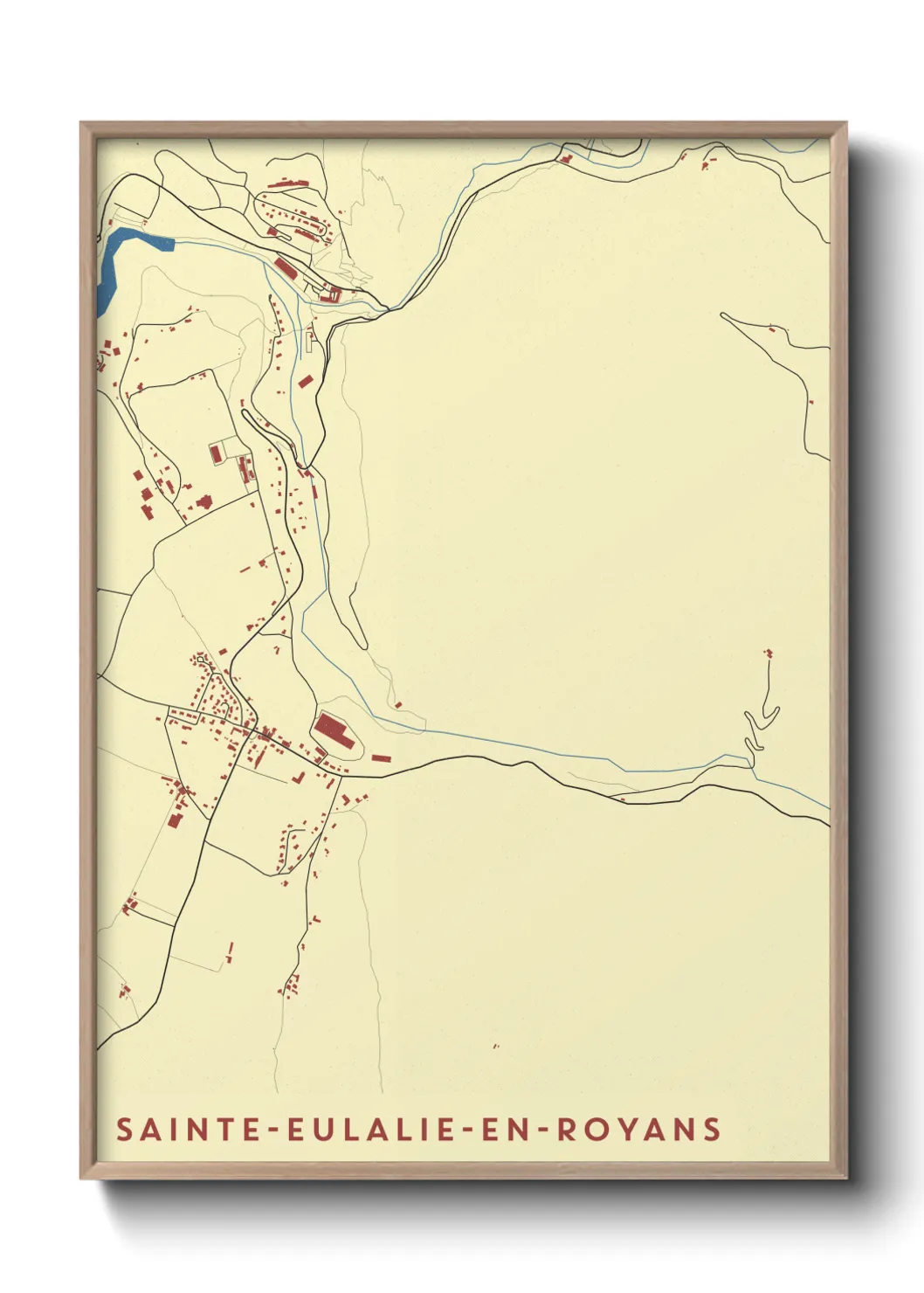 Une affiche de carte sur Sainte-Eulalie-en-Royans
