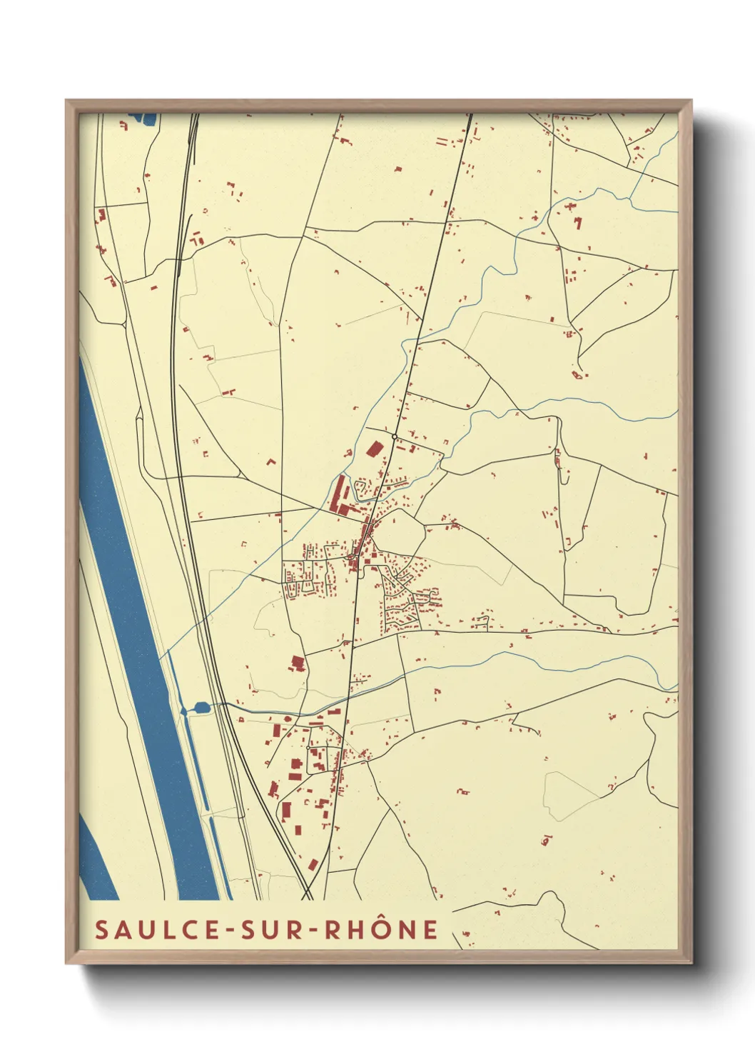 Un poster carteSaulce-sur-Rhône
