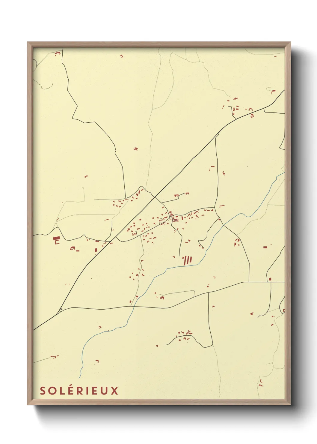 Une affiche de carte sur Solérieux