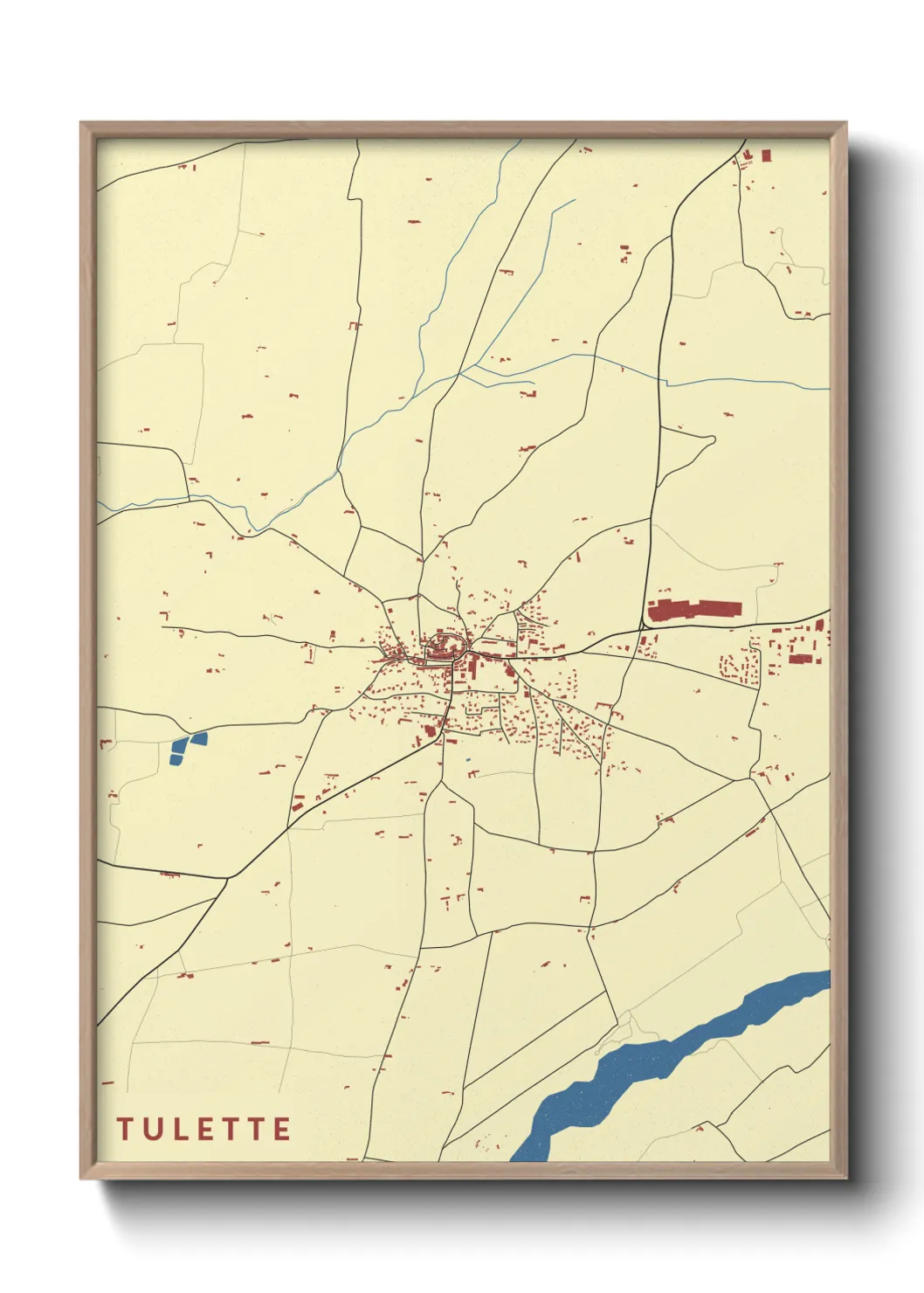 Une affiche de carte sur Tulette