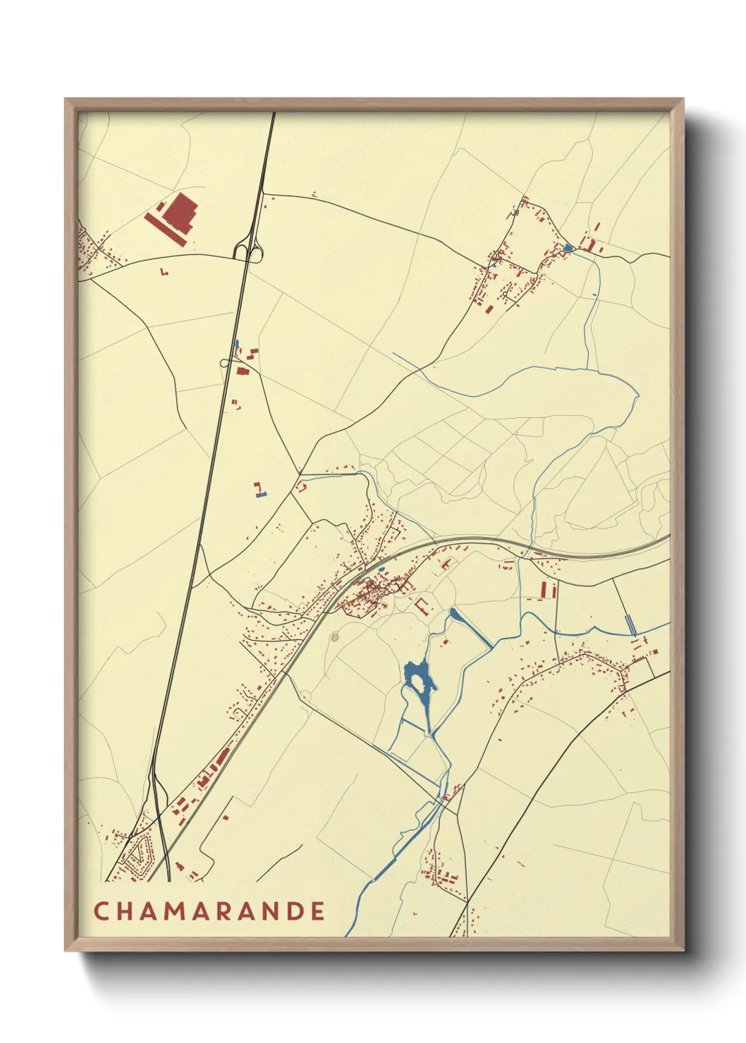 Une affiche de carte sur Chamarande