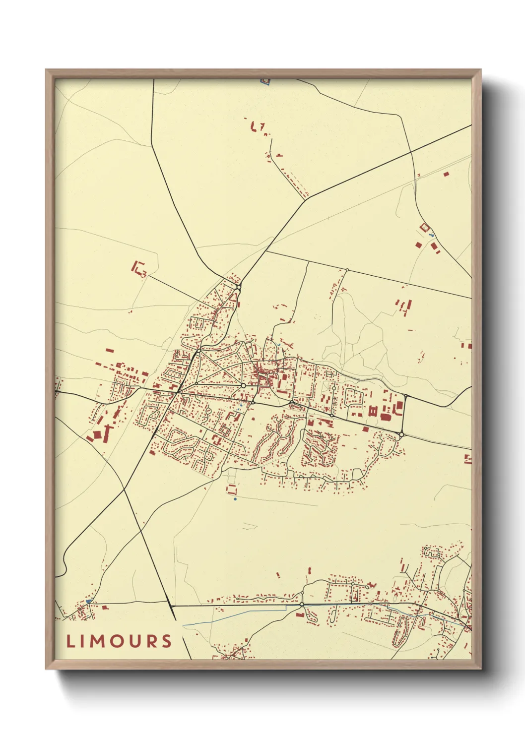 Une affiche de carte sur Limours