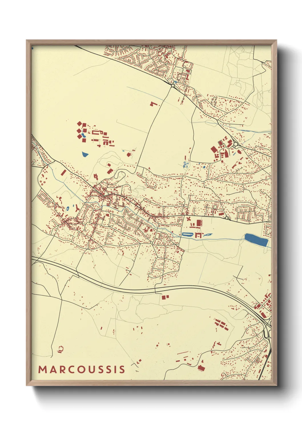 Une affiche de carte sur Marcoussis