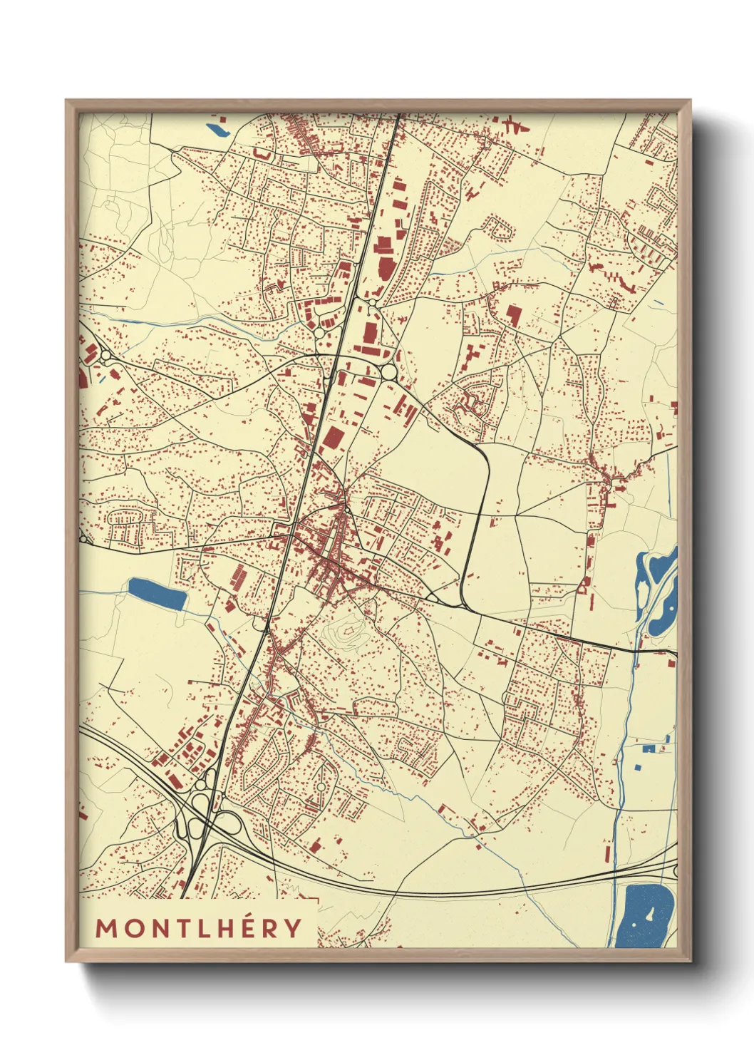Une affiche de carte sur Montlhéry