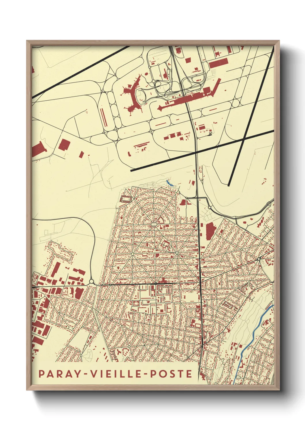 Une affiche de carte sur Paray-Vieille-Poste