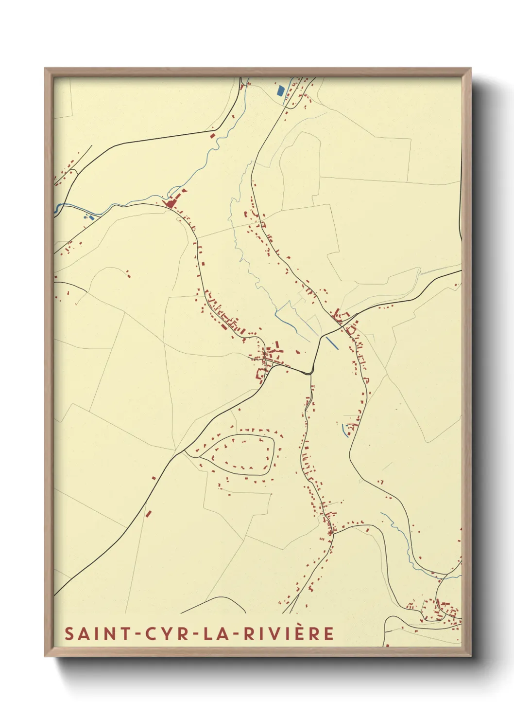 Un poster carteSaint-Cyr-la-Rivière