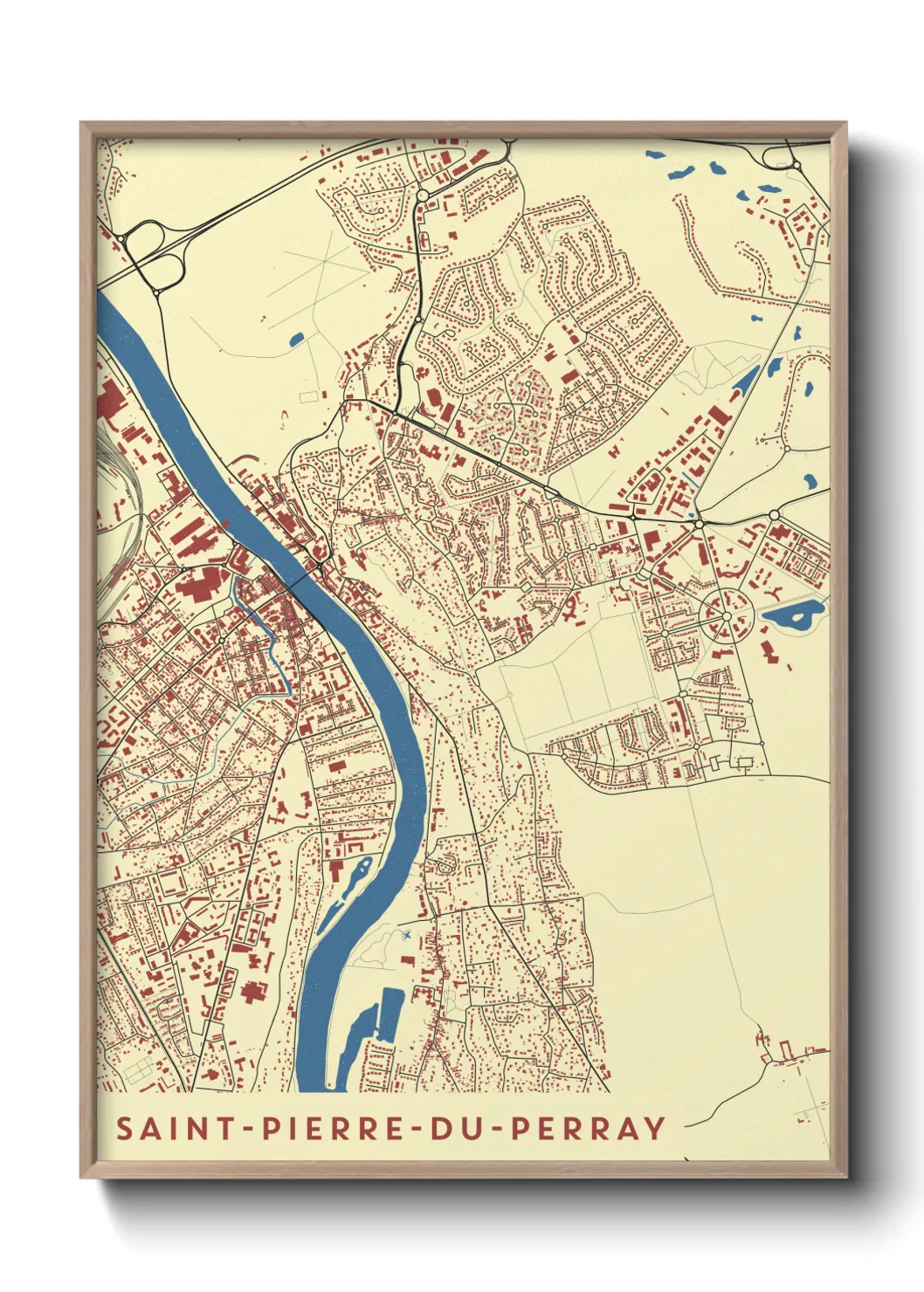 Une affiche de carte sur Saint-Pierre-du-Perray