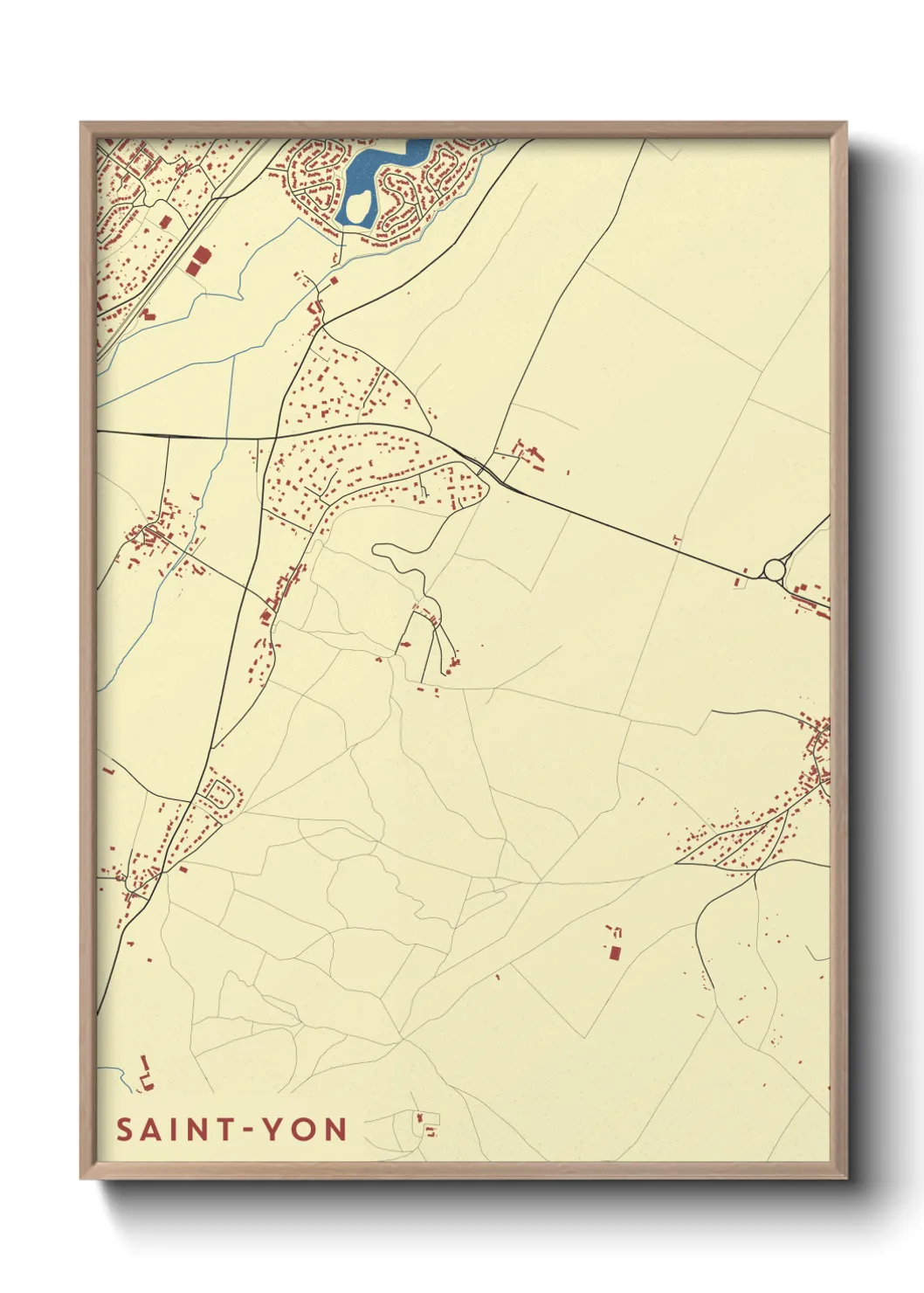 Une affiche de carte sur Saint-Yon