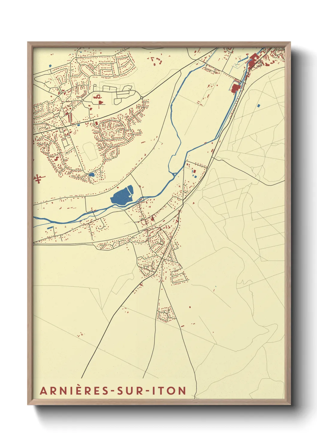 Un poster carteArnières-sur-Iton