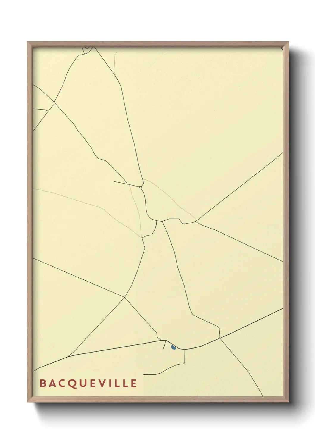 Une affiche de carte sur Bacqueville