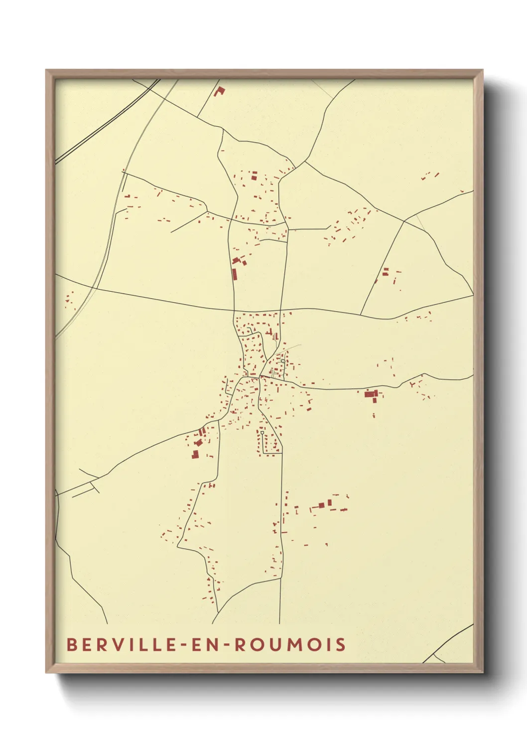 Une affiche de carte sur Berville-en-Roumois