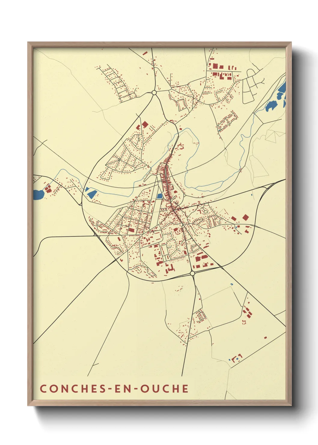 Une affiche de carte sur Conches-en-Ouche