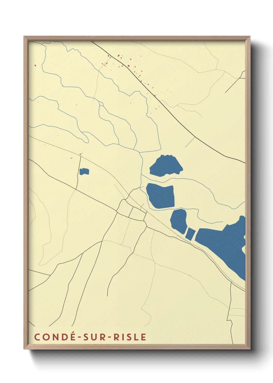 Un poster carteCondé-sur-Risle