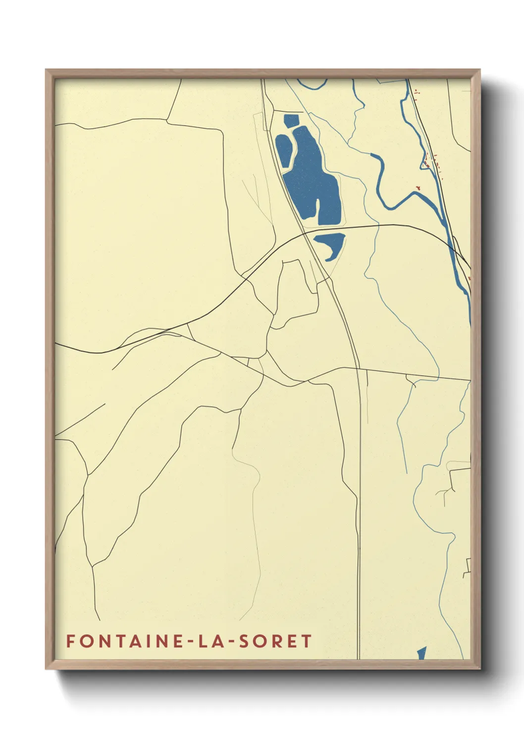 Un poster carteFontaine-la-Soret