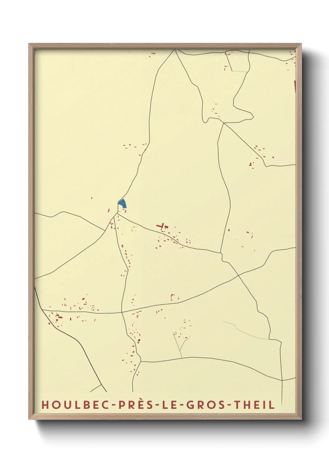Un poster carteHoulbec-près-le-Gros-Theil