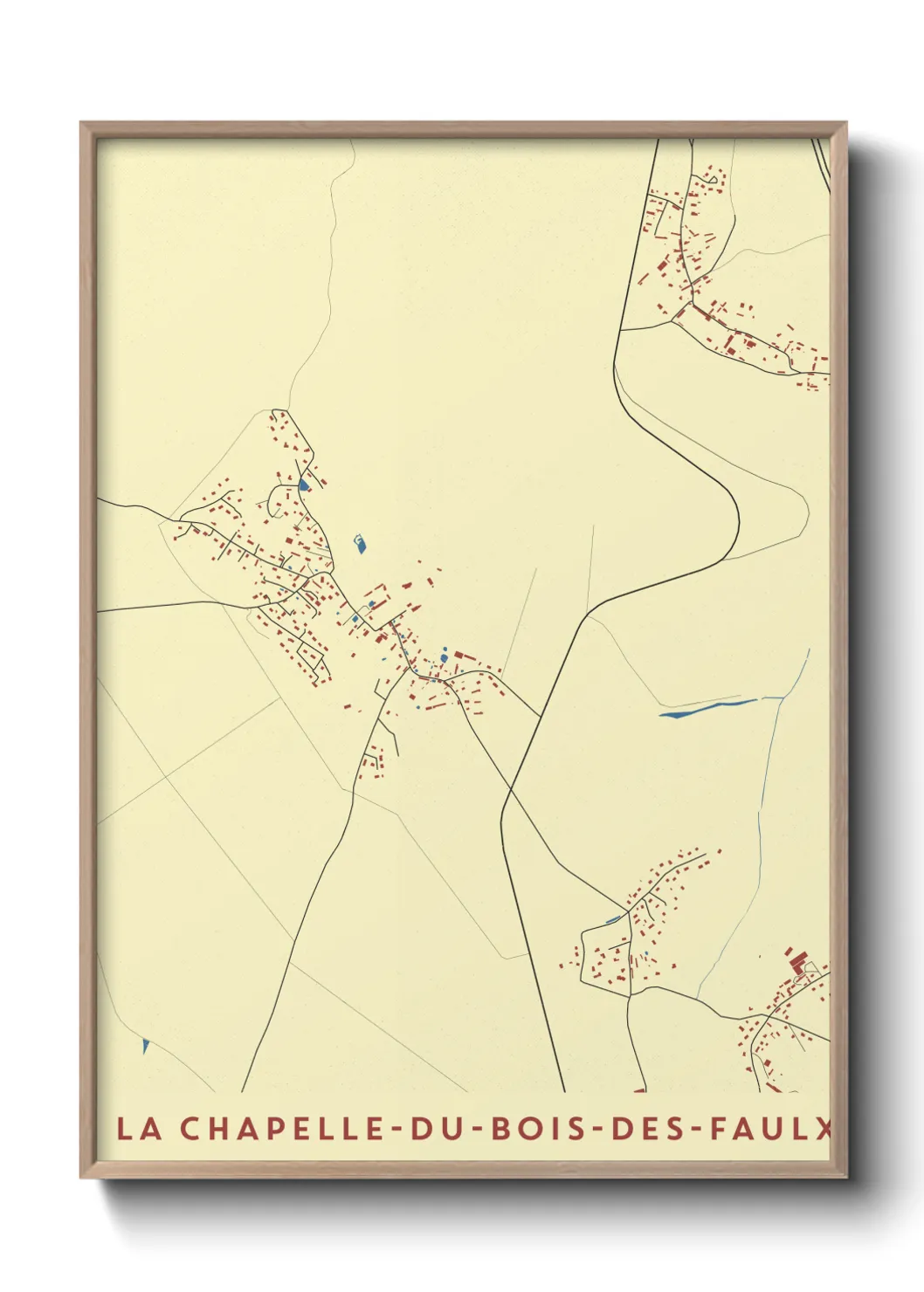 Un poster carteLa Chapelle-du-Bois-des-Faulx