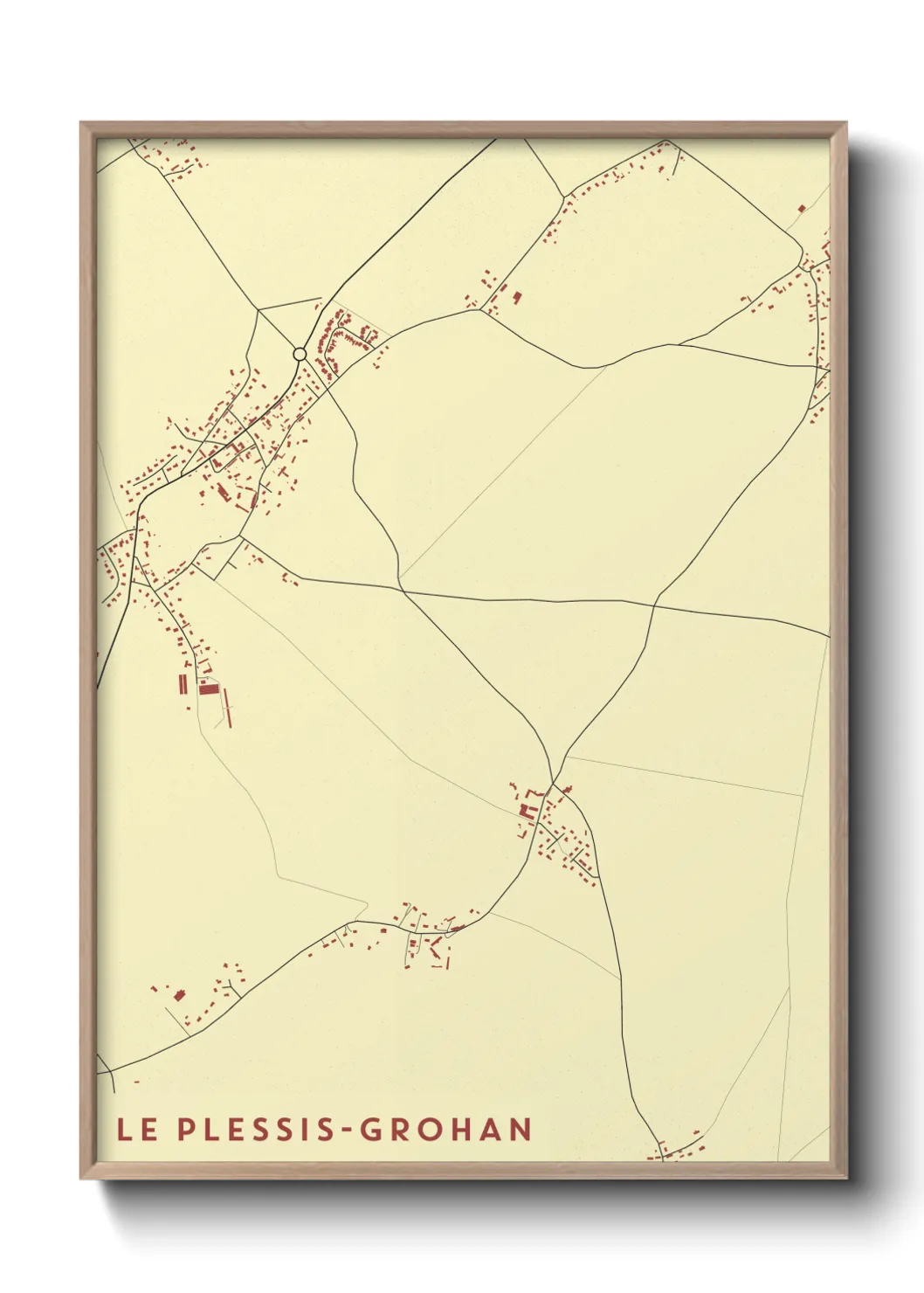 Une affiche de carte sur Le Plessis-Grohan