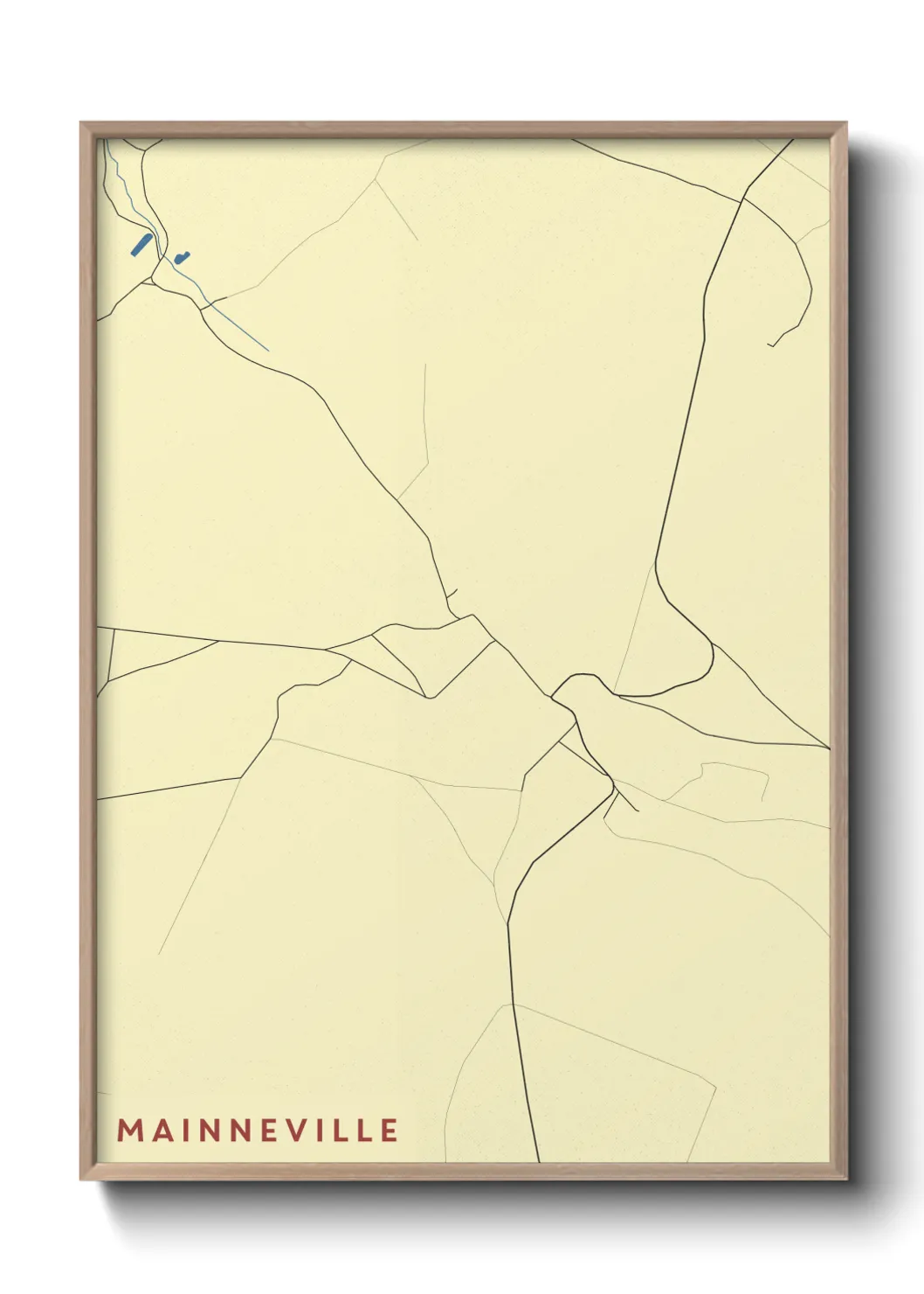 Une affiche de carte sur Mainneville