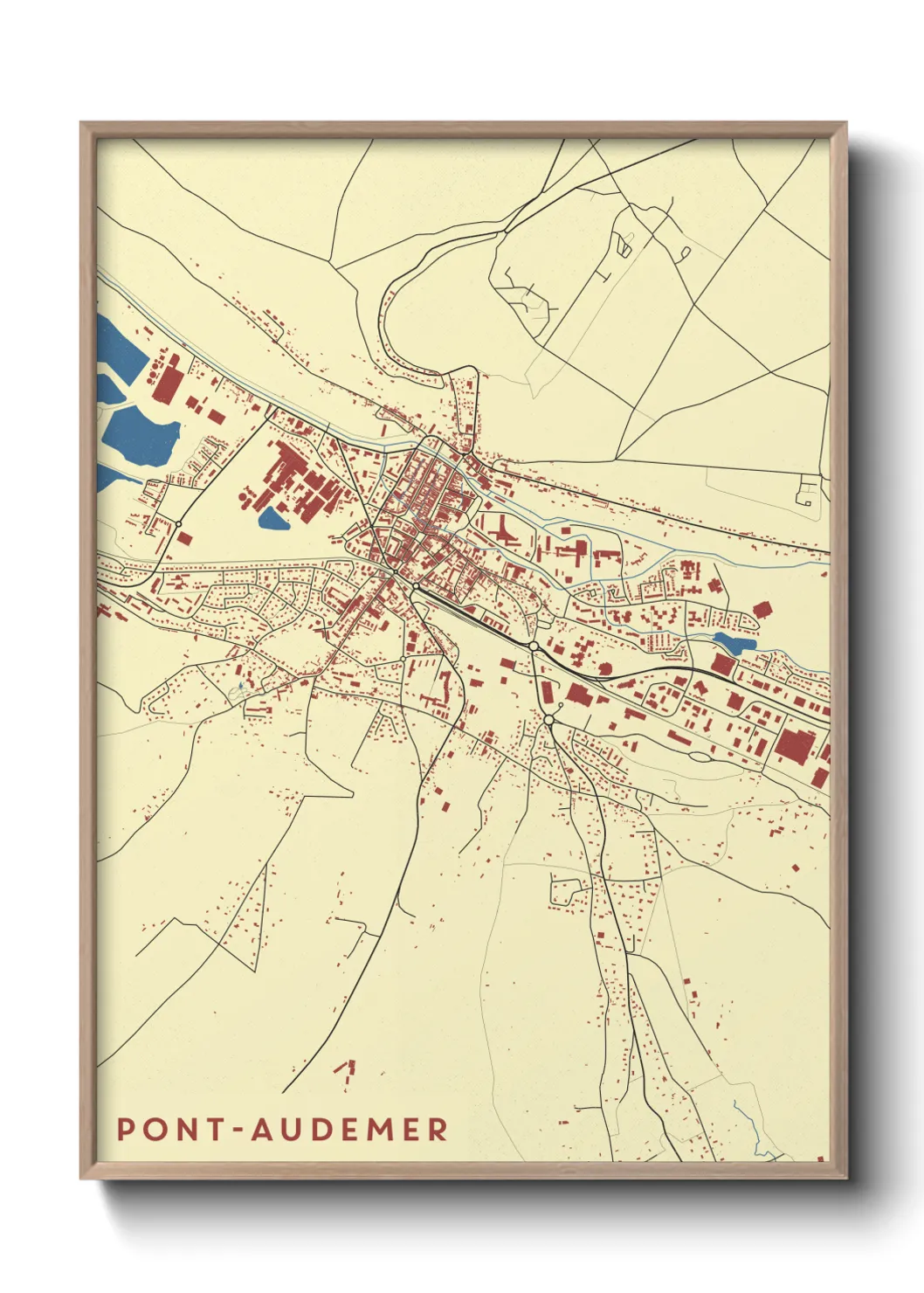 Un poster cartePont-Audemer