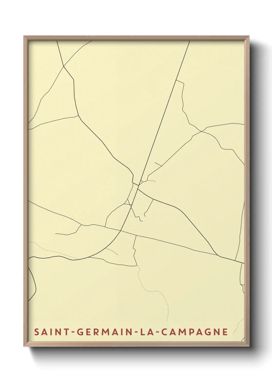 Une affiche de carte sur Saint-Germain-la-Campagne