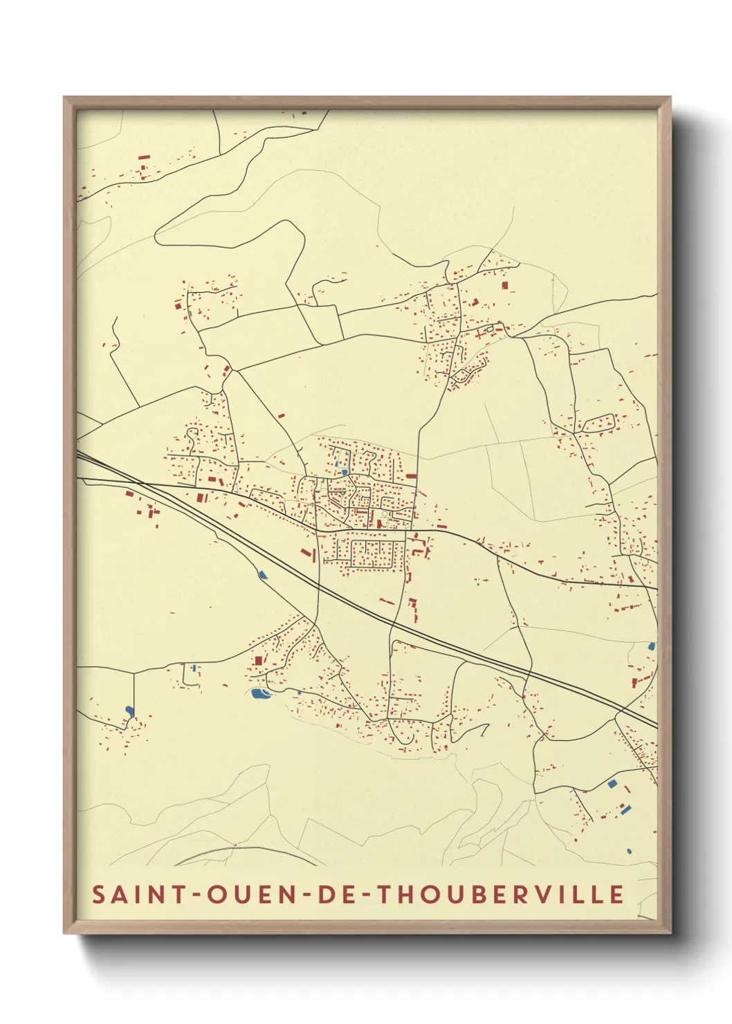 Un poster carteSaint-Ouen-de-Thouberville