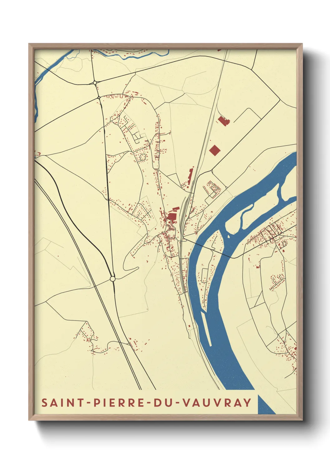 Une affiche de carte sur Saint-Pierre-du-Vauvray