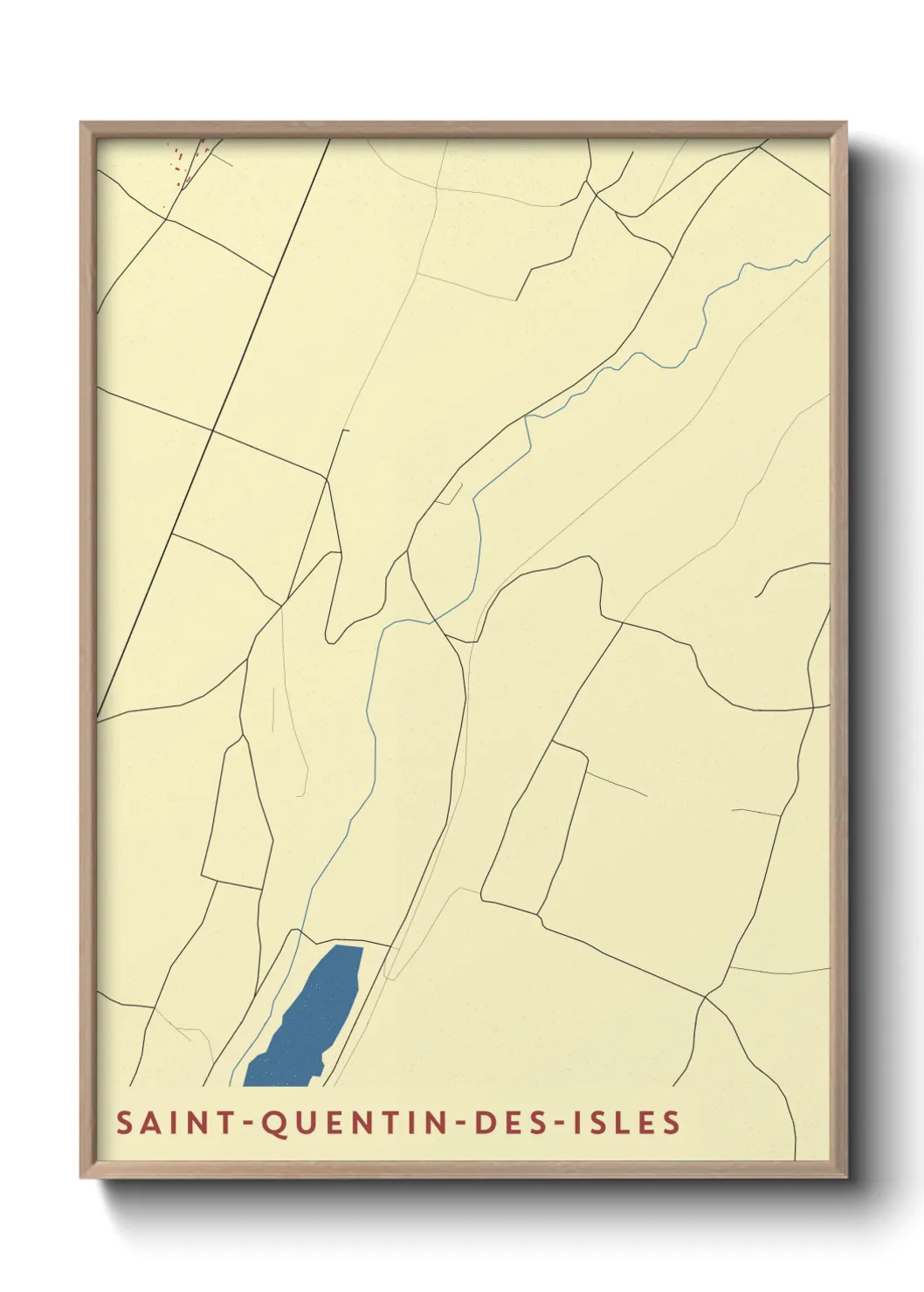 Un poster carteSaint-Quentin-des-Isles