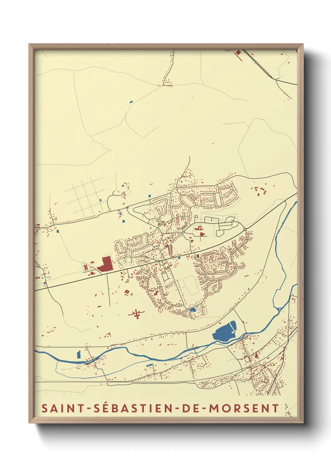 Un poster carteSaint-Sébastien-de-Morsent