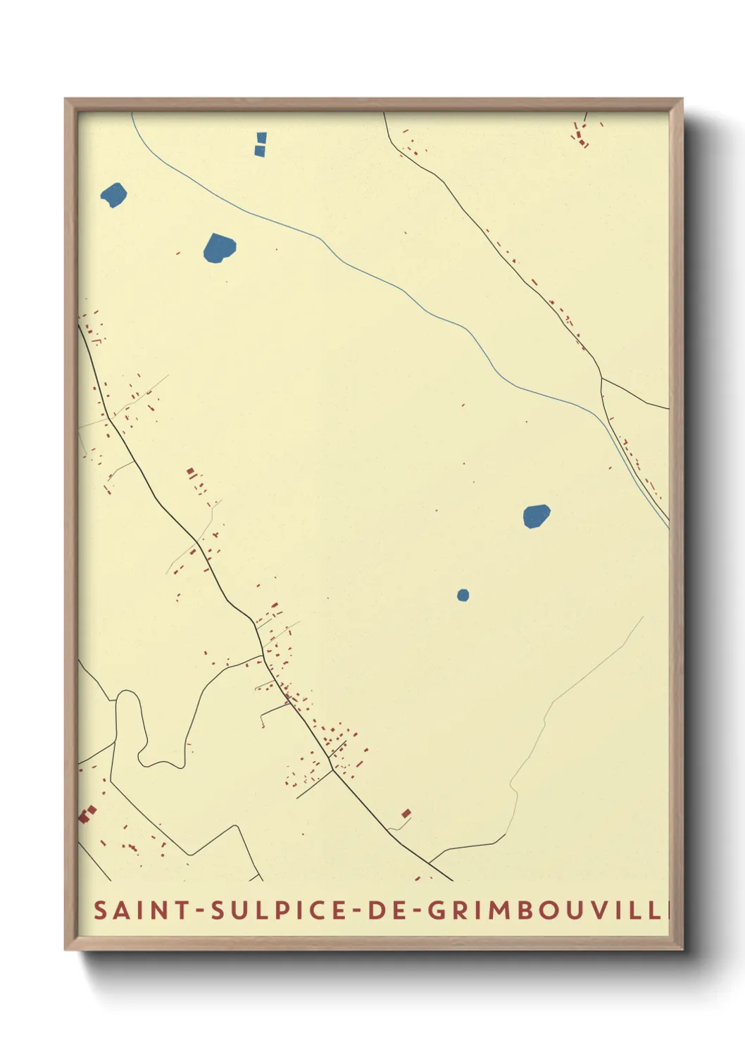 Un poster carteSaint-Sulpice-de-Grimbouville