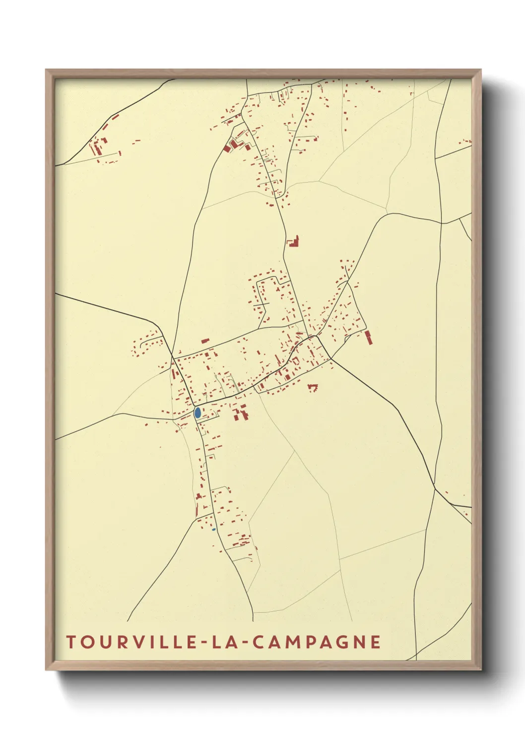 Une affiche de carte sur Tourville-la-Campagne