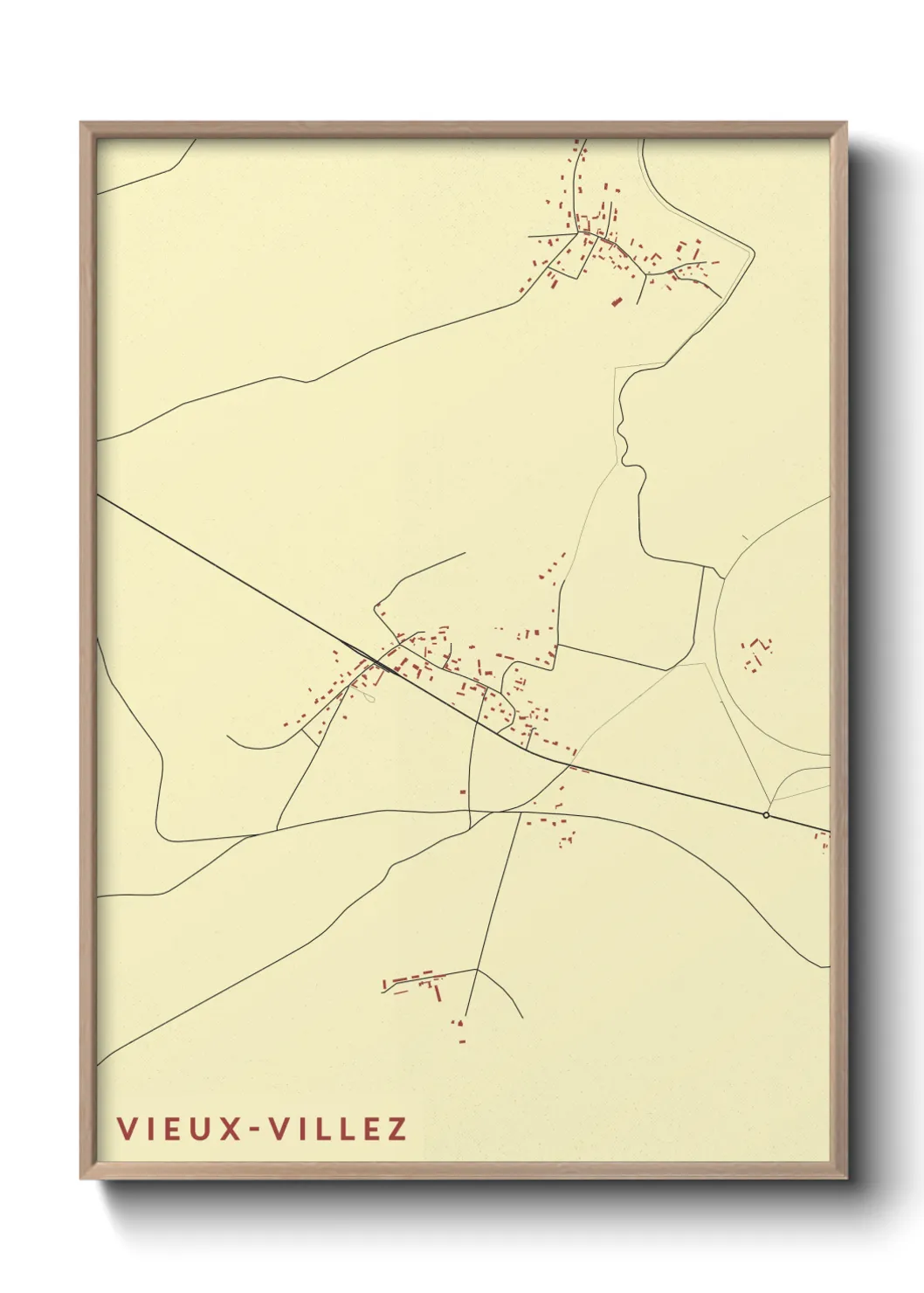 Une affiche de carte sur Vieux-Villez