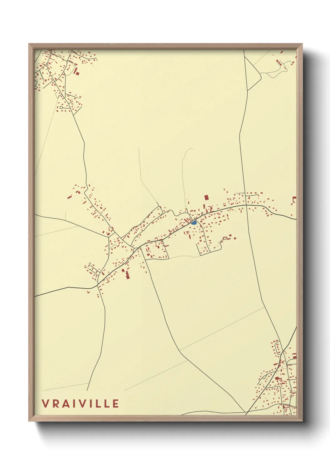 Une affiche de carte sur Vraiville