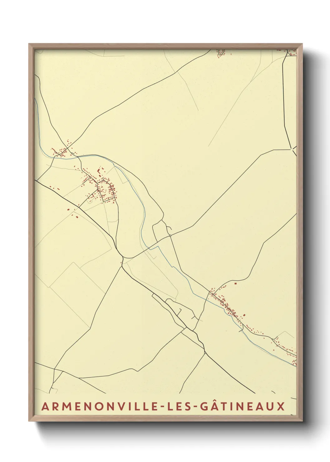 Une affiche de carte sur Armenonville-les-Gâtineaux