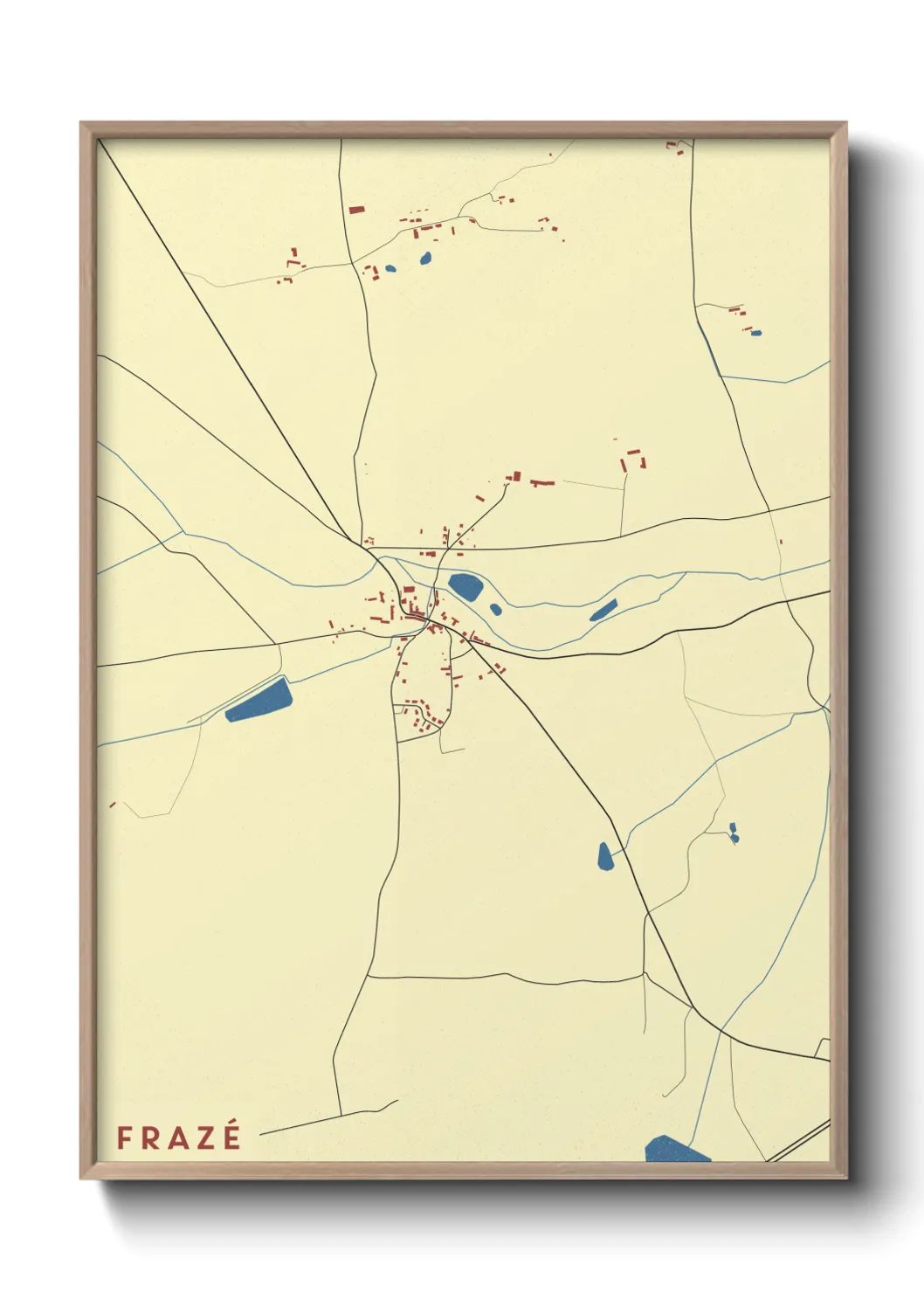 Une affiche de carte sur Frazé