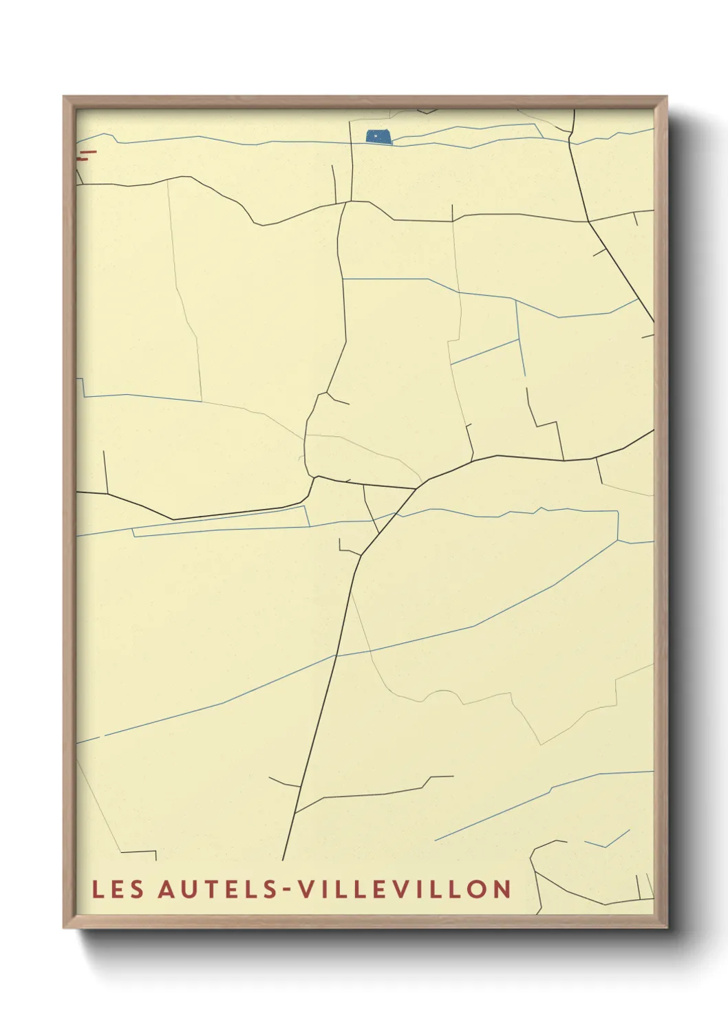 Un poster carteLes Autels-Villevillon