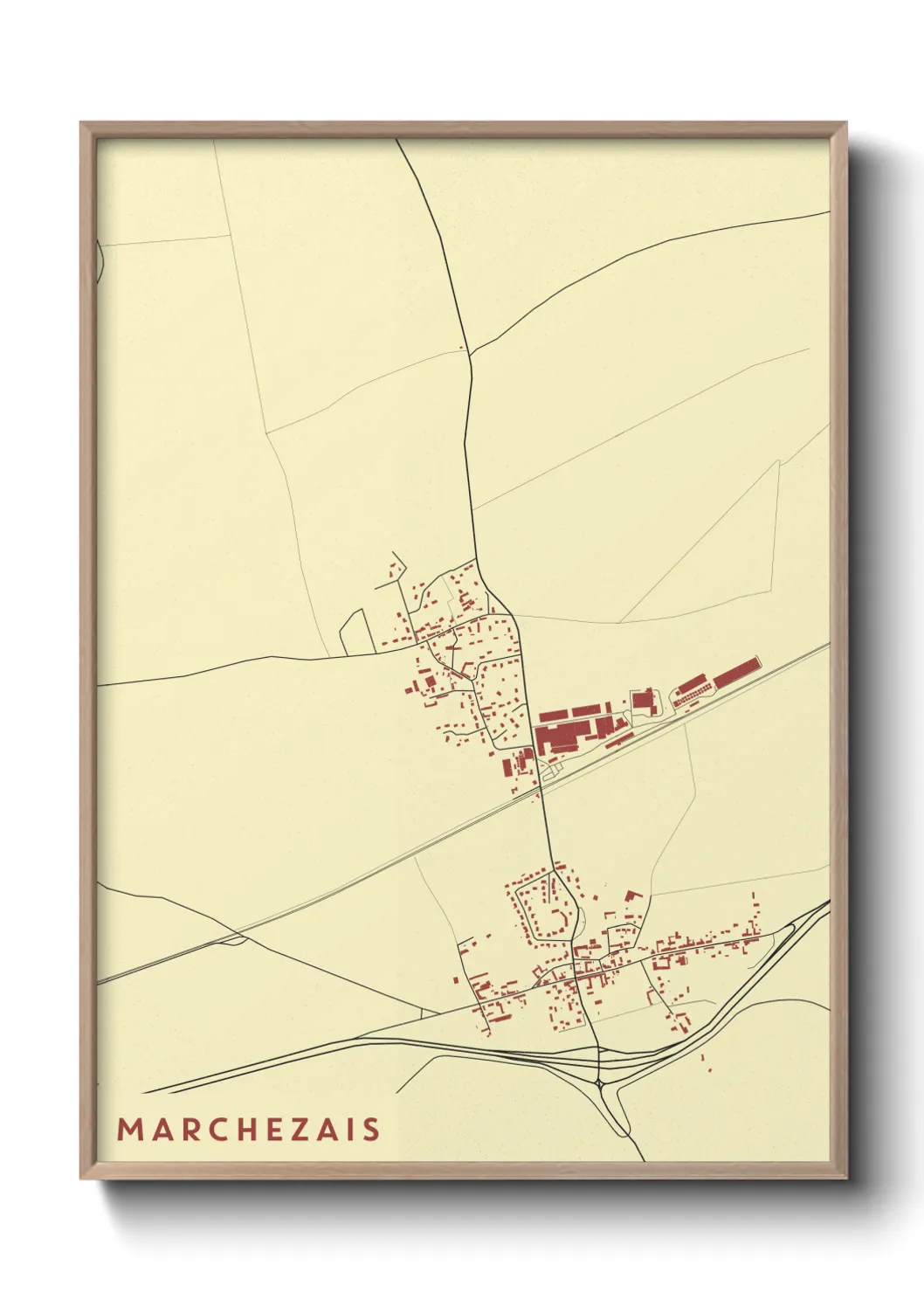 Une affiche de carte sur Marchezais