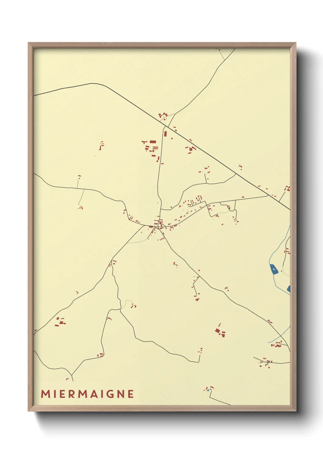 Une affiche de carte sur Miermaigne