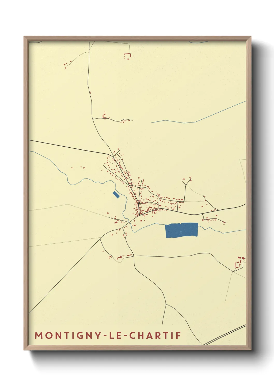 Un poster carteMontigny-le-Chartif