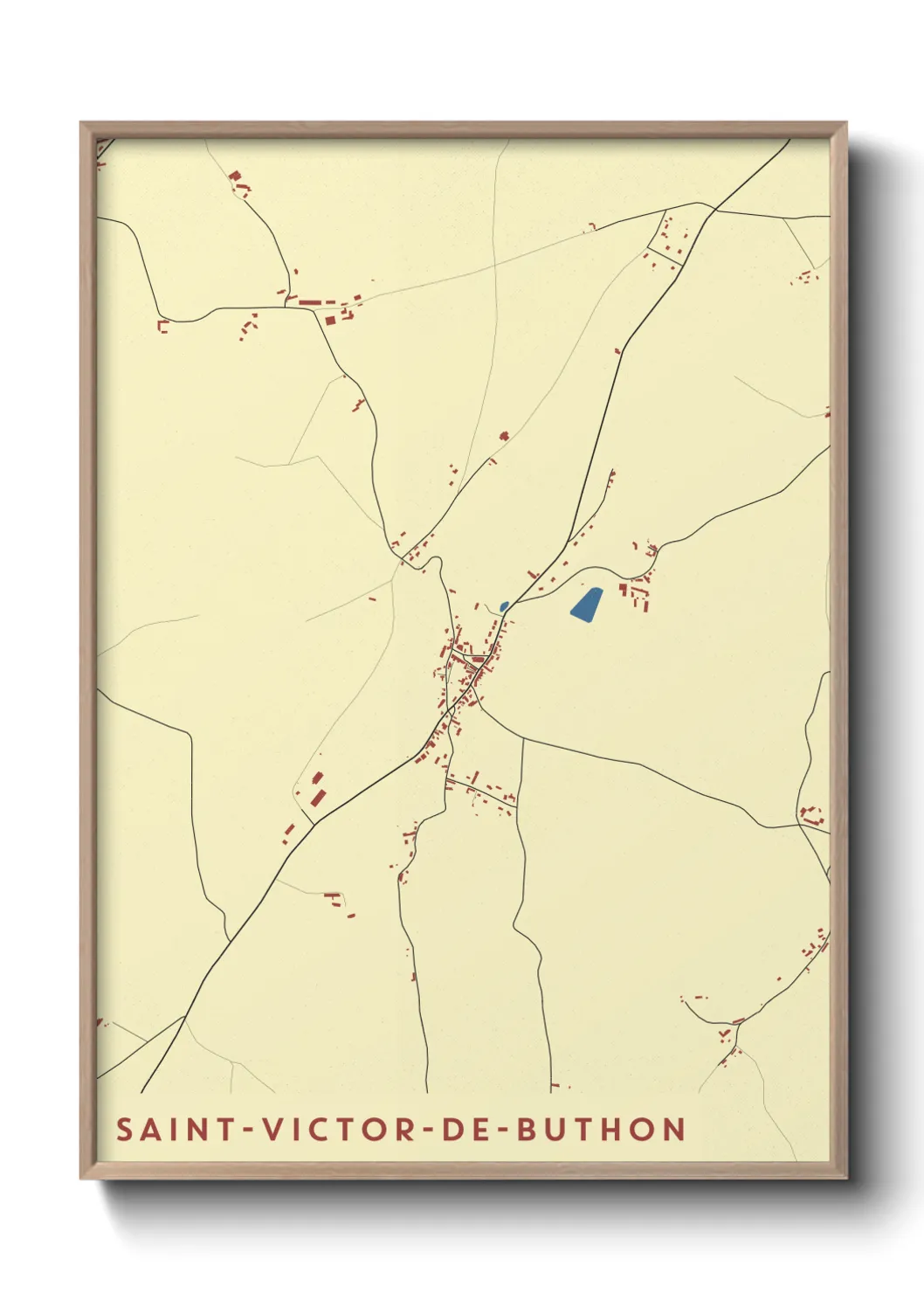 Une affiche de carte sur Saint-Victor-de-Buthon