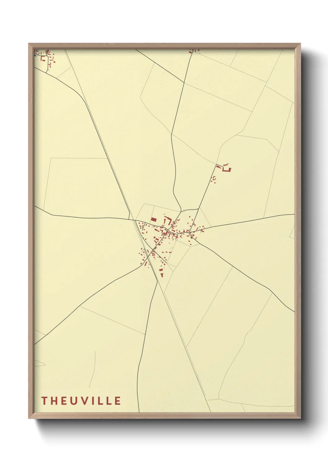 Une affiche de carte sur Theuville