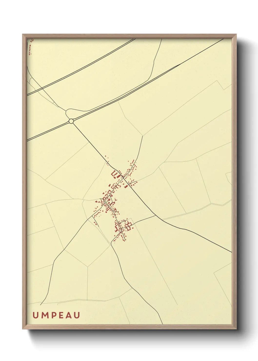 Une affiche de carte sur Umpeau